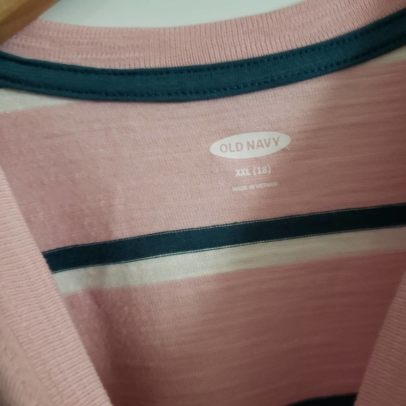 OLD NAVY Pink Stripe Boys Shirt XXL - Picture 4 of 5